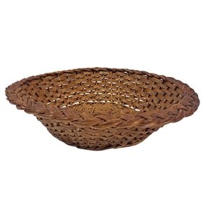 Vintage Basket Pie Plate Holder Deep Dish 11"